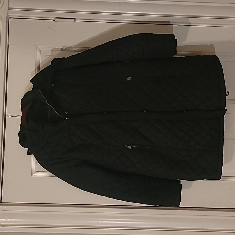 Like New Black quilted maternity winter coat